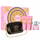 KIT Versace Bright Crystal - Perfume Edt 100ml+Shower Gel 100ml+Body Gel 100ml+ Bolsa